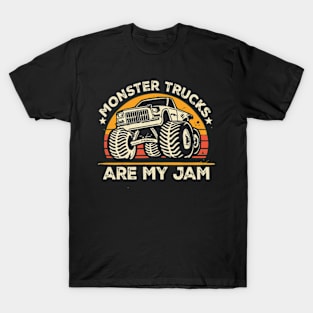 Vintage Monster Trucks Are My Jam Retro T-Shirt